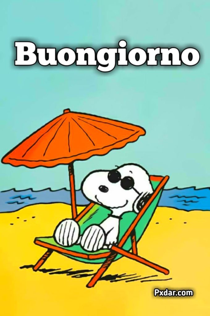 Buongiorno Snoopy Divertente