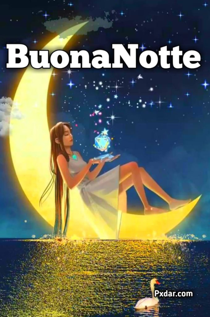 Luna Buonanotte Con Le Stelle