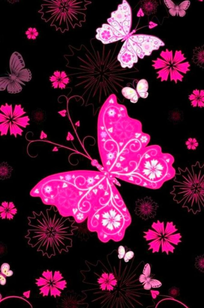 Wallpaper Hitam Pink