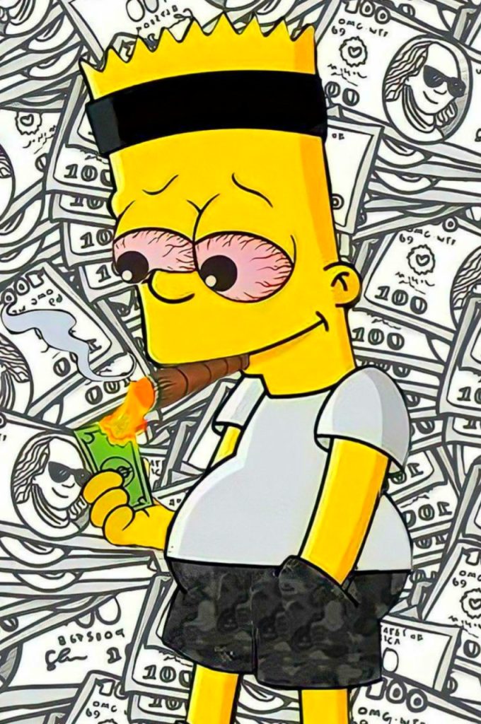 Bart Simpson Weed Wallpaper