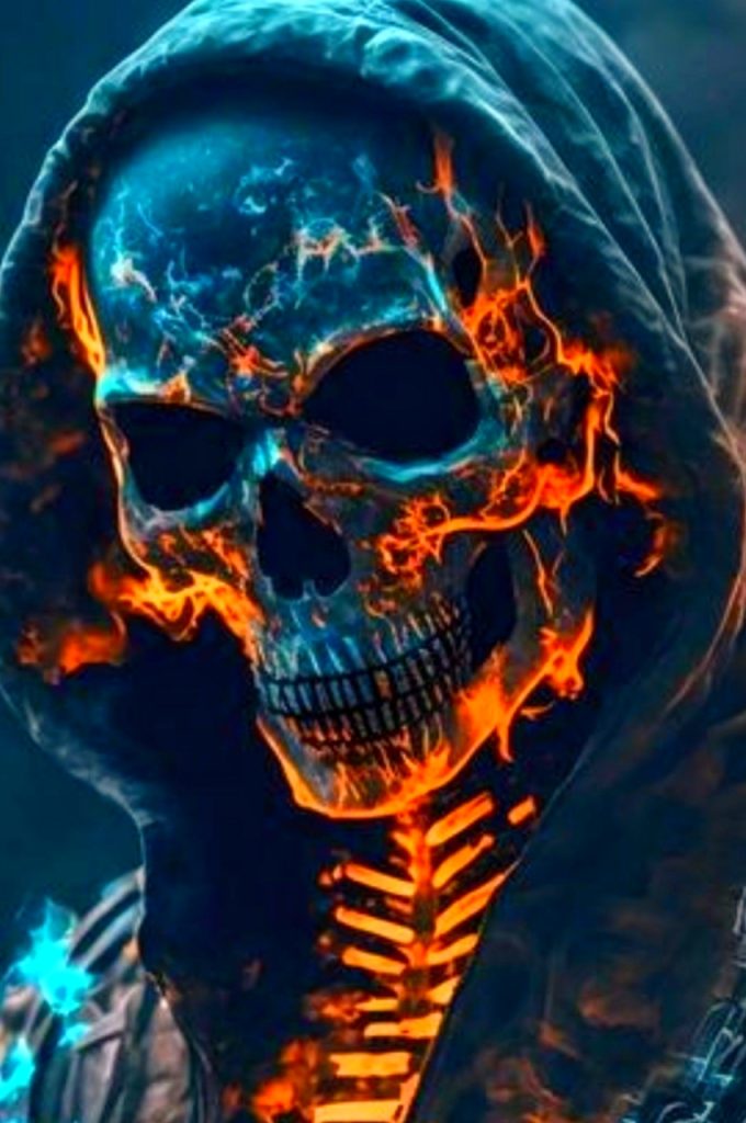 Blue Skull Wallpaper