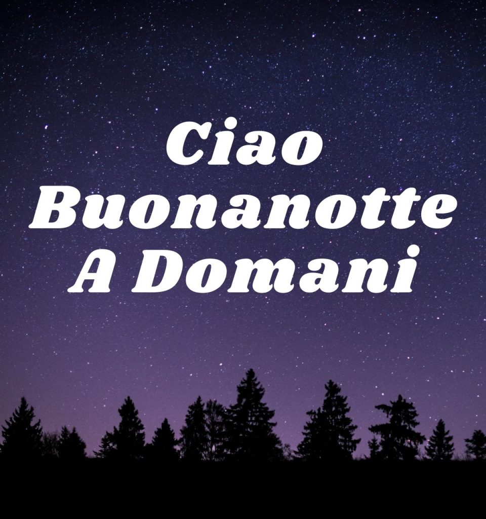 Ciao Buonanotte A Domani Gif