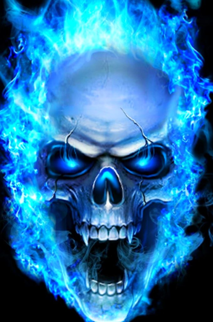 Neon Skull Wallpaper