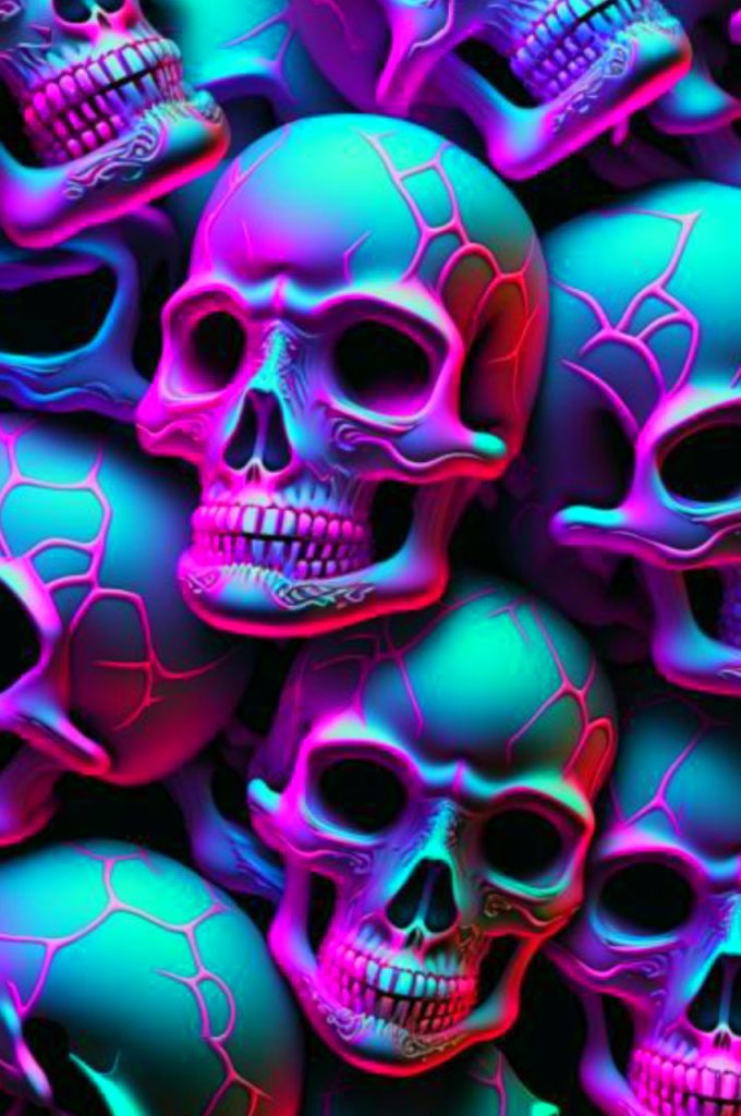 Purple Skull Wallpaper