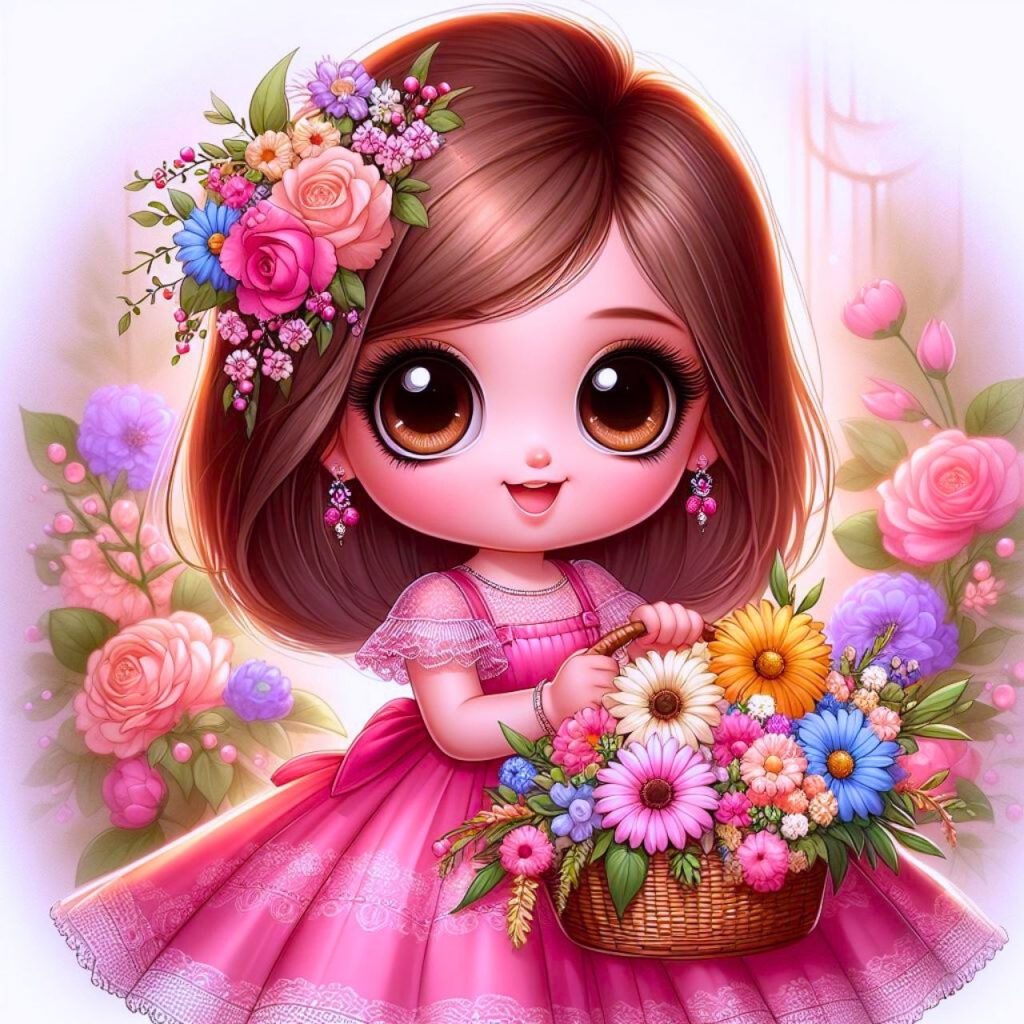 Girl Pic Cartoon, Insta Dp For Girls Cartoon