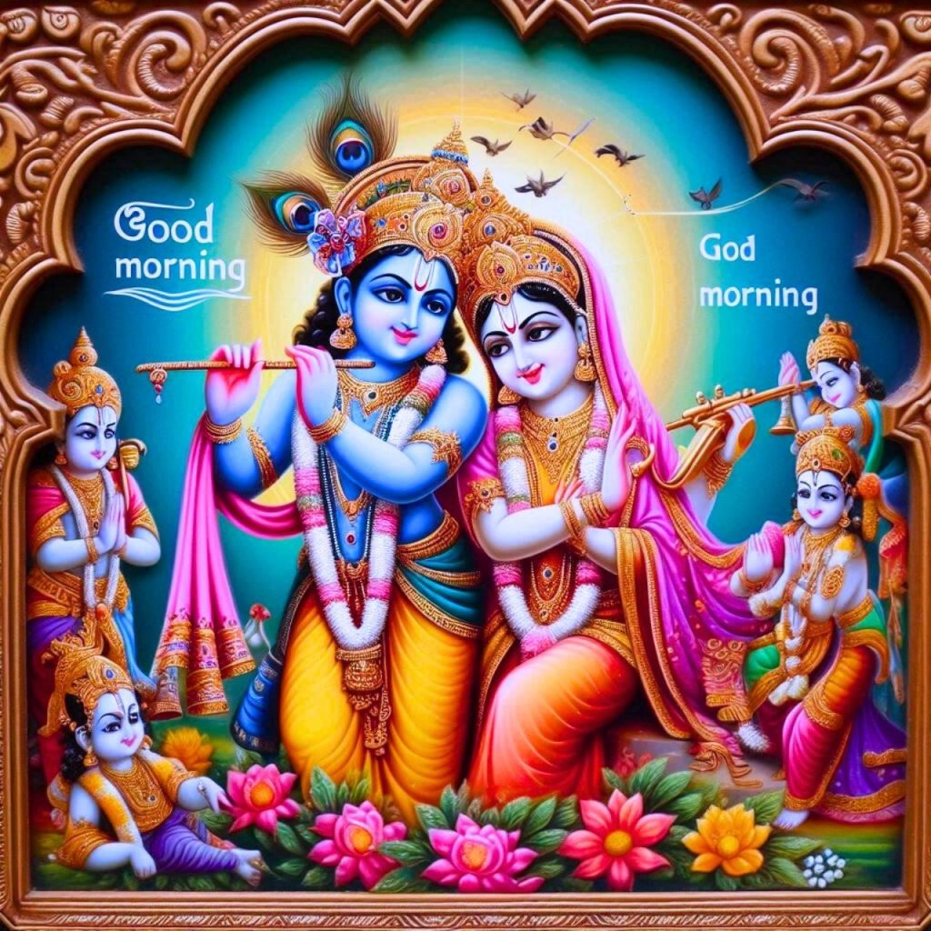 Good Morning Radha Krishna Gif