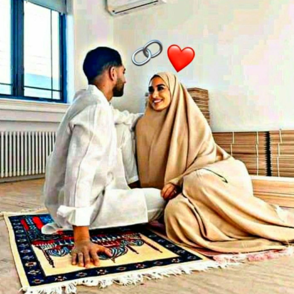 Islamic Couple Hug