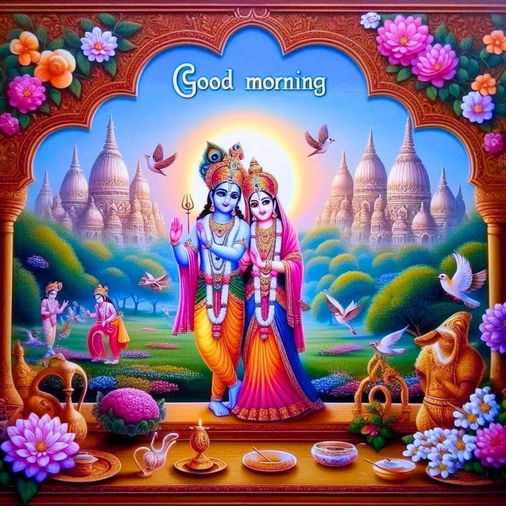 Radha Krishna Good Morning Images With Quotes