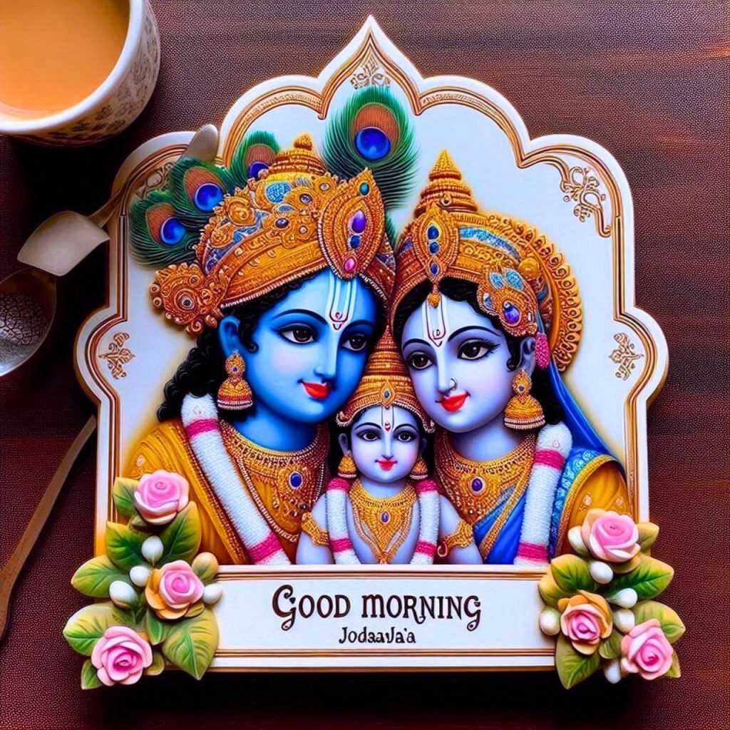 Romantic Radha Krishna Good Morning Quotes